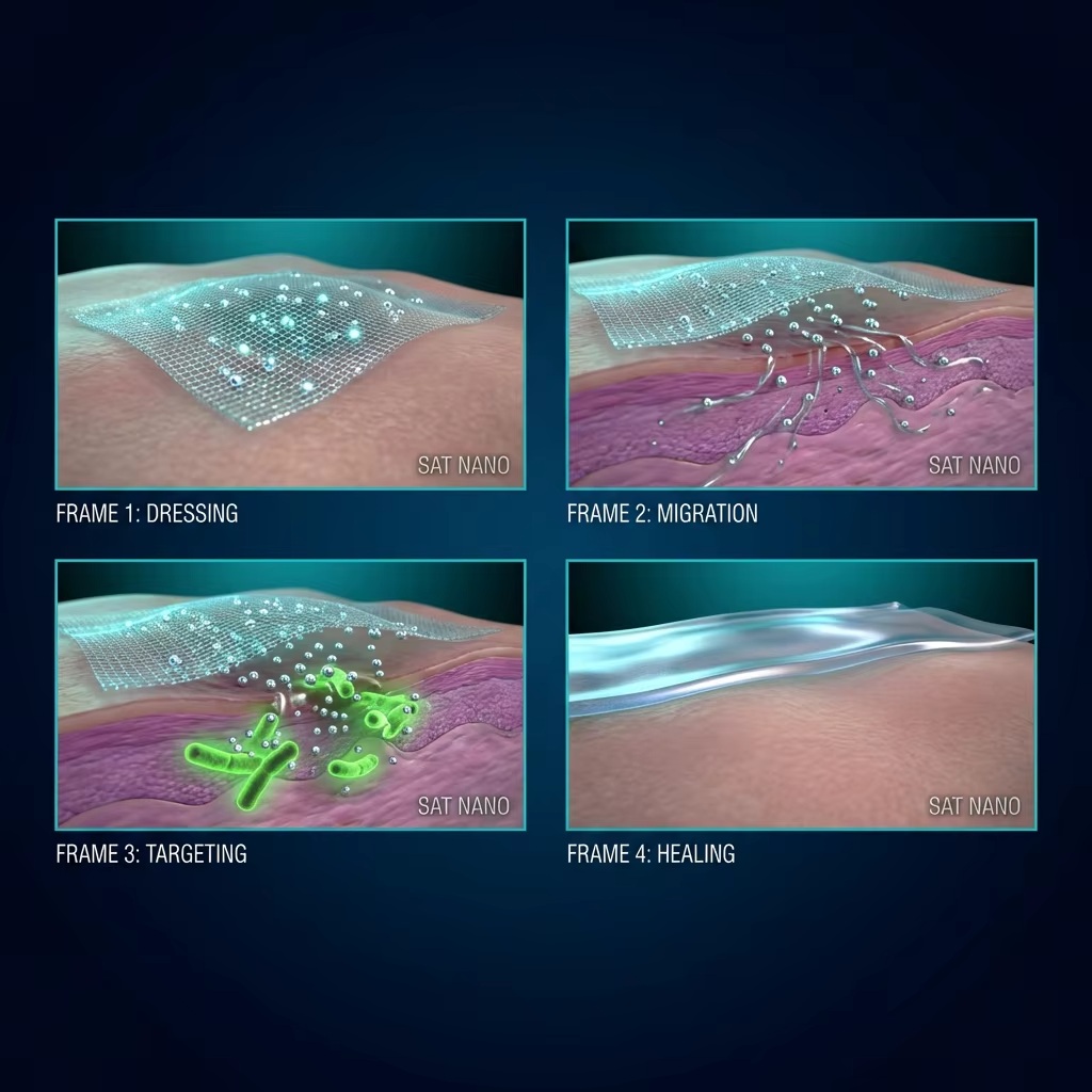 Storyboard nanočástic stříbra pro lékařské aplikace