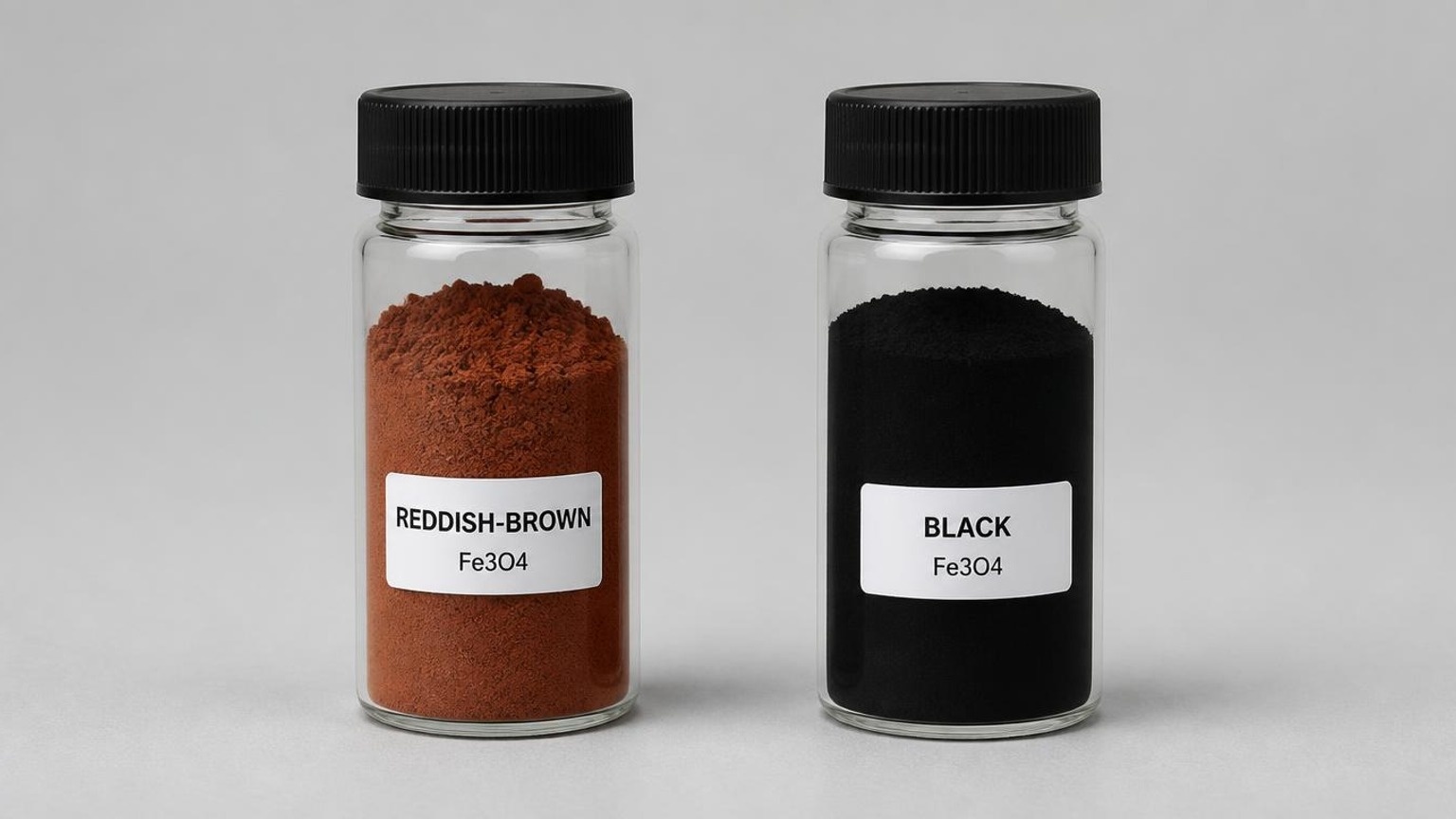 Červenohnědý vs. černý nanoprášek Fe₃O₄ pro aplikace s lithium-iontovými bateriemi